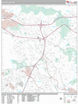 Ellicott City Wall Map Premium Style